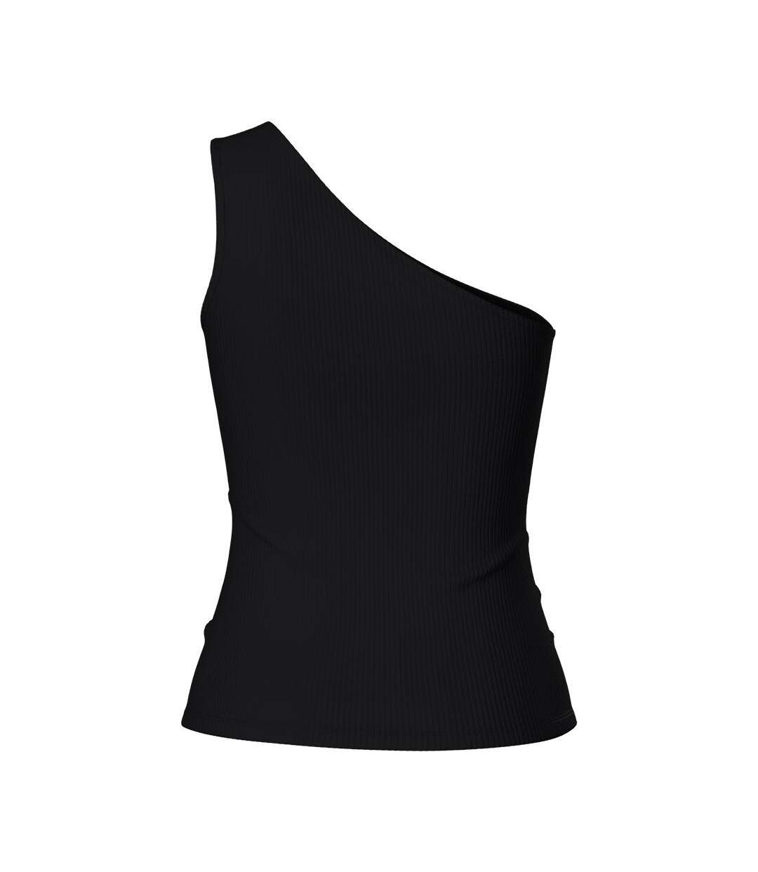 T-Shirt noir femme pieces cruka-3