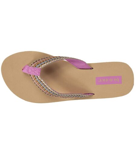 Isotoner Tongs femme très confortables, tiges larges