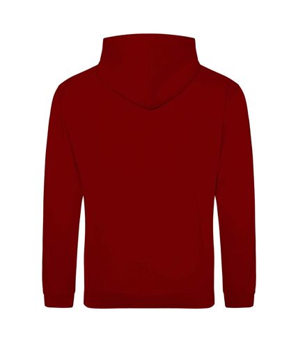 Sweat à capuche college adulte rouge foncé Awdis