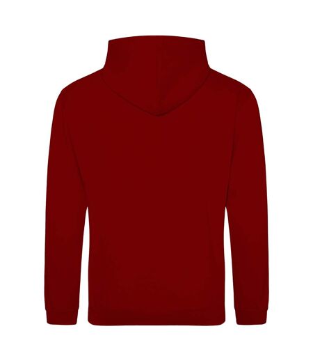 Sweat à capuche college adulte rouge foncé Awdis