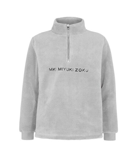 Mens Sherpa Fleece Relaxed Fit Fleece Grey MKI MIYUKI ZOKU