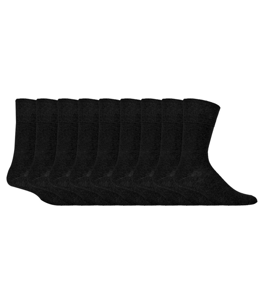 Gentle Grip - 9 Pairs Mens Non Elastic Socks-1