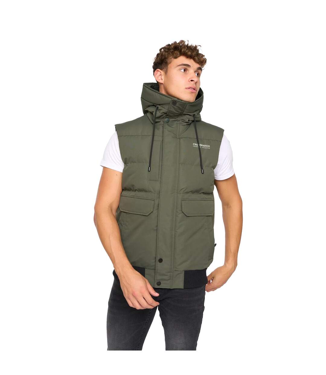 Veste sans manches milwaka homme olive Crosshatch