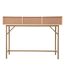 Console 3 tiroirs en cannage RAYO - Beige-5