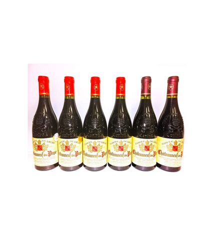 Assortiment de 6 bouteilles de châteauneuf-du-pape  livré à domicile - SMARTBOX - Coffret Cadeau Gastronomie