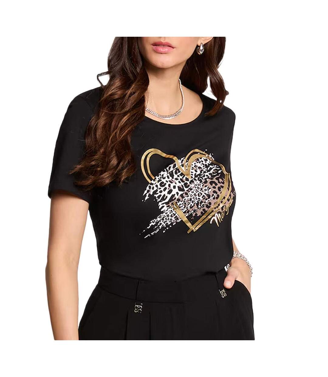 T-Shirt noir femme morgan dlopi-1