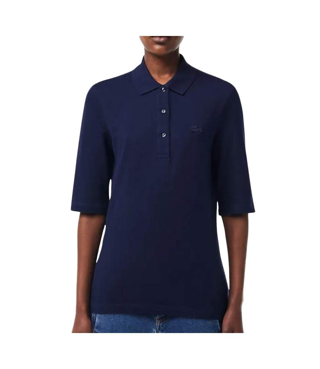 Polo marine femme lacoste slim fit - 32-1