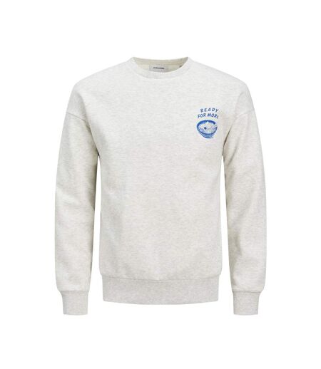 Sweat gris clair homme jack & jones charge - l