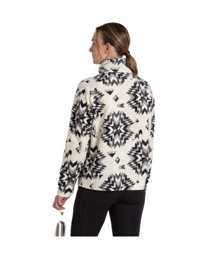 Womens/ladies Lago Calico Half Zip Fleece Top Black White Craghoppers