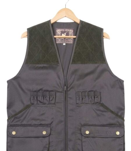 Gilet de Chasse LEDERTYS Classic LY0200 – Déperlant, Carnier PVC et Liberté de Mouvement