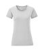 T-shirt Iconic Femme Gris Chiné Fruit Of The Loom-1