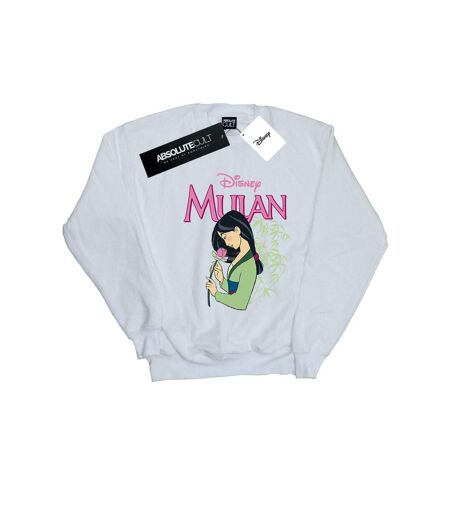 Disney Sweatshirt Mulan rose Magnolia Femme/Ladies (Blanc) - UTBI13717