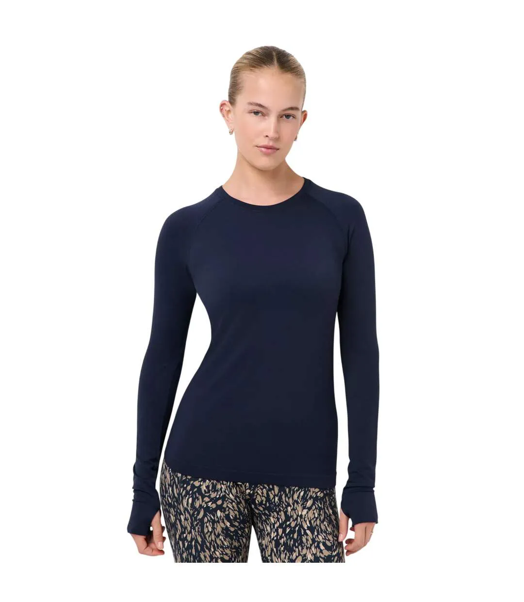 Haut Manches Longues Femme Bleu Marine Foncé Sweaty Betty-4