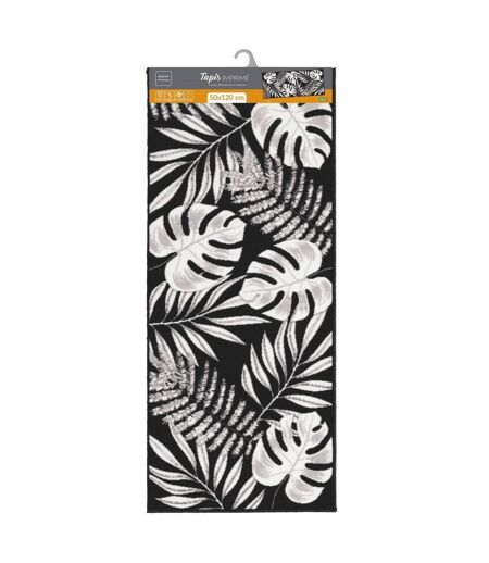 Tapis Imprimé Amber 50x120cm Noir