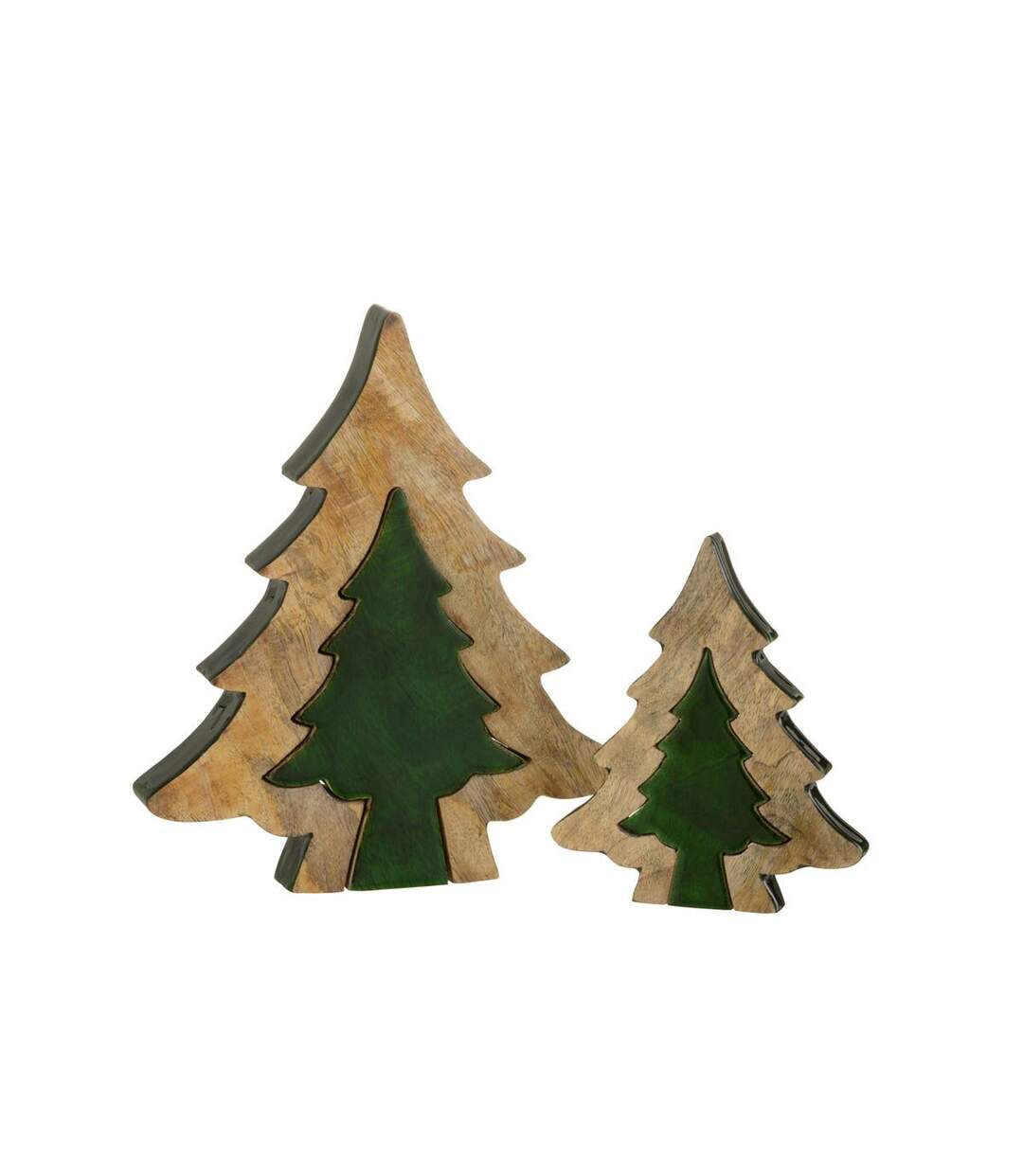 Sapin de Noël à Poser Puzzle 30cm Vert & Naturel-2