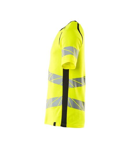 T-shirt Accelerate Safe Homme Jaune Fluo Noir Mascot