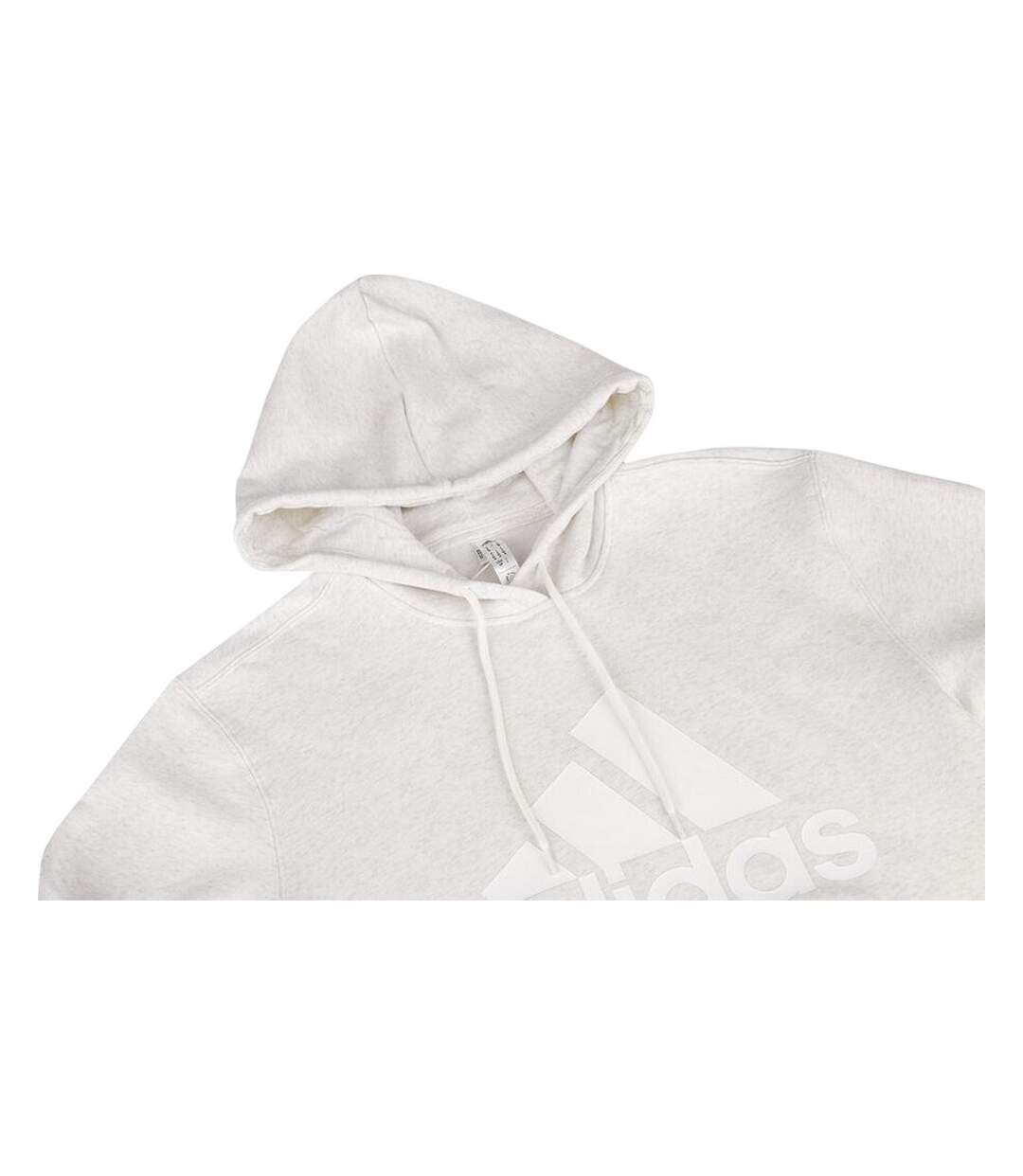 Womens/ladies Essentials Big Logo Fleece Hoodie Beige Adidas-3