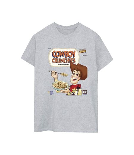 Disney Womens/Ladies Toy Story Woody Cowboy Crunchies Cotton Boyfriend T-Shirt (Gris sportif) - UTBI47074