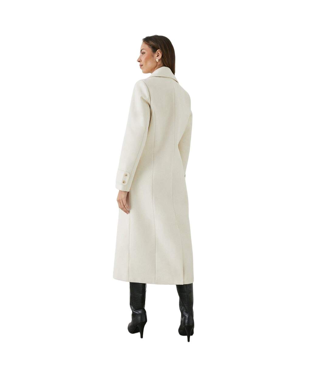 Manteau Femme Blanc Cassé Principles-2