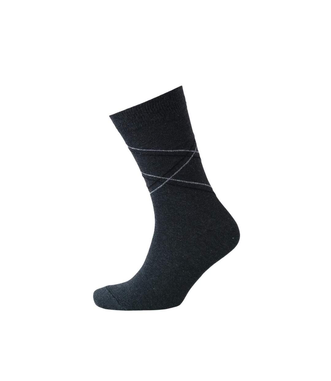 Pack of 7  Mens richmond socks  black/navy blazer/charcoal marl Life & Glory-4