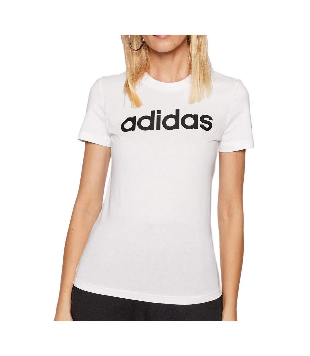 T-shirt Blanc Femme Adidas GL0768-B - L-1