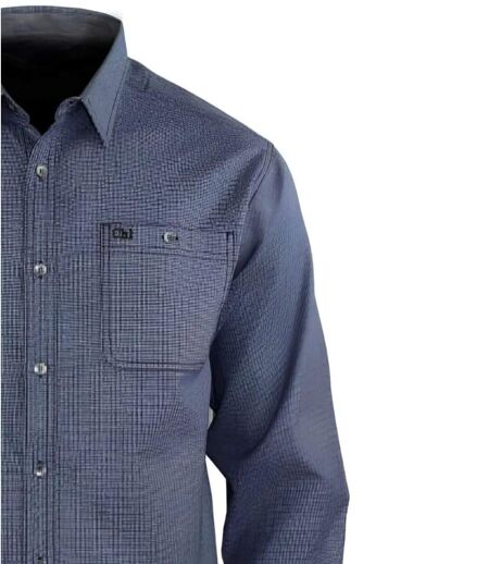 CHALLENGER TRUBLION1 - Chemise à carreaux flanelle grise manches longues pour un confort thermique élégant