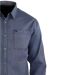 CHALLENGER TRUBLION1 - Chemise à carreaux flanelle grise manches longues pour un confort thermique élégant-4