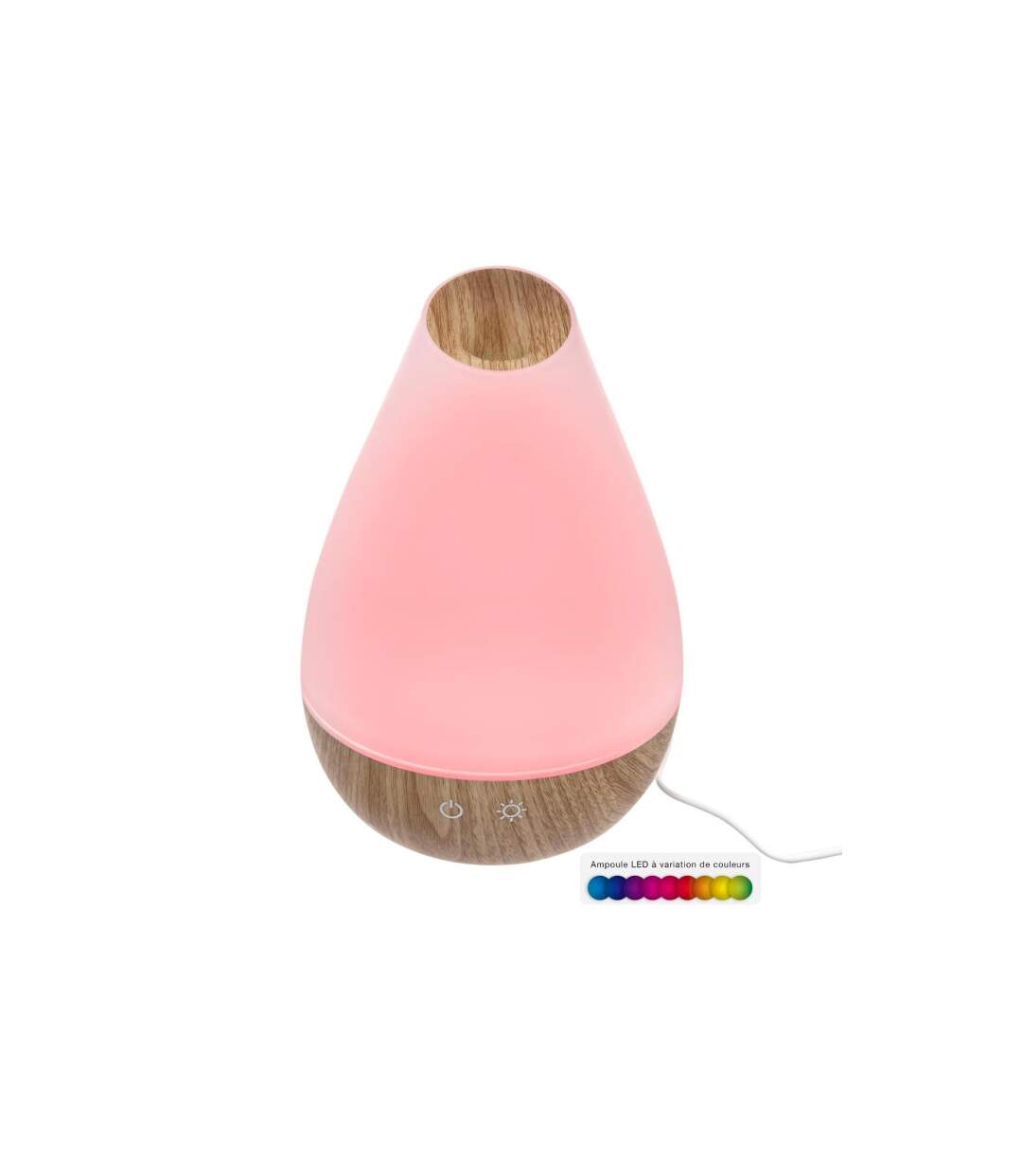Diffuseur d'Huiles Essentielles LED Arlie 22cm Blanc-2
