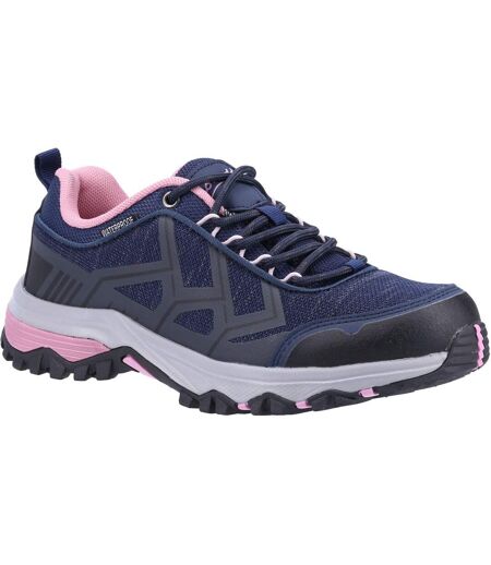 Cotswold Womens/Ladies Wychwood Low WP Walking Shoes (Navy/Pink) - UTFS8045
