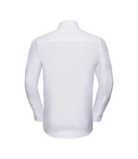 Chemise Manches Longues Motif/style Uni Homme Blanc Russell Collection