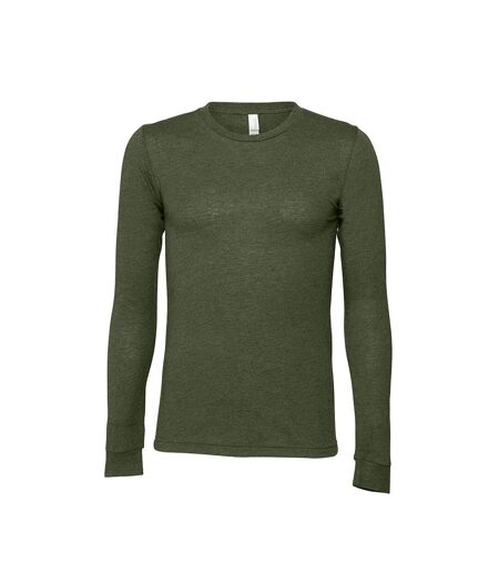 Bella + Canvas Adults Unisex Jersey Long Sleeve T-Shirt (Military Green)