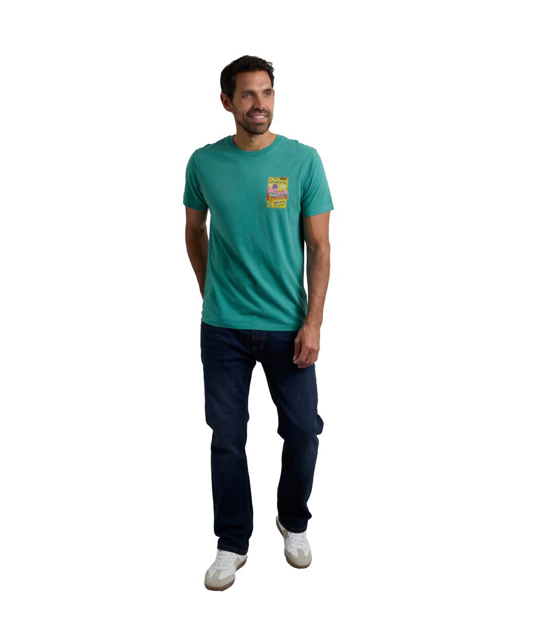 Mens shrimpsons back print t-shirt viridis Weird Fish-4