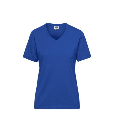 T-shirt Bio Workwear Femme Bleu Roi James And Nicholson