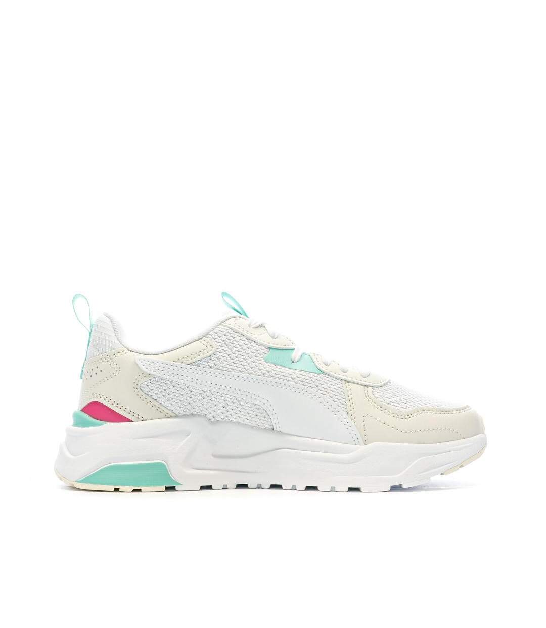 Baskets blanches/bleu/rose homme puma trinity lite-2