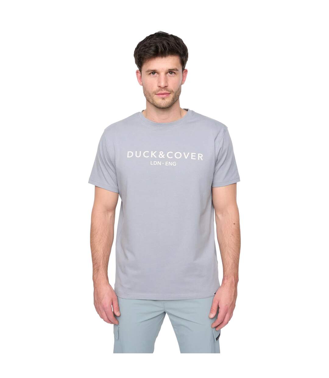 Mens Chamata T-shirt Steel Blue Duck And Cover-1