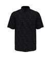 Callaway Mens All-Over Print Polo Shirt (Caviar/Bright White)