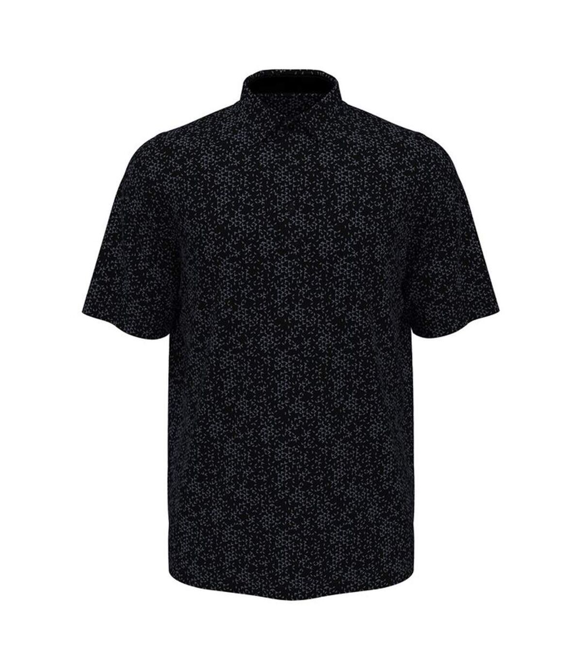 Callaway Mens All-Over Print Polo Shirt (Caviar/Bright White)