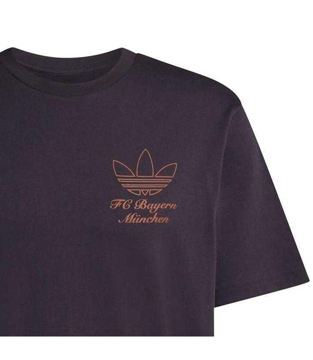 Mens Fc Bayern Munich Cotton Relaxed Fit T-shirt Black Adidas-2