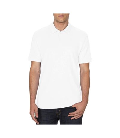 Gildan Mens Premium Cotton Sport Double Pique Polo Shirt (White) - UTBC3194