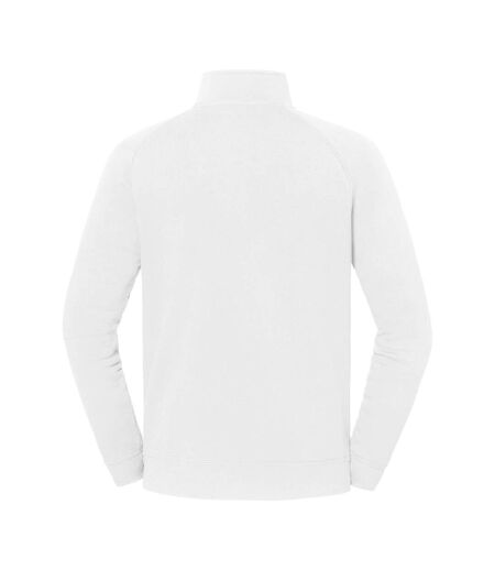 Mens Iconic Premium Half Zip Sweatshirt White Fruit Of The Loom