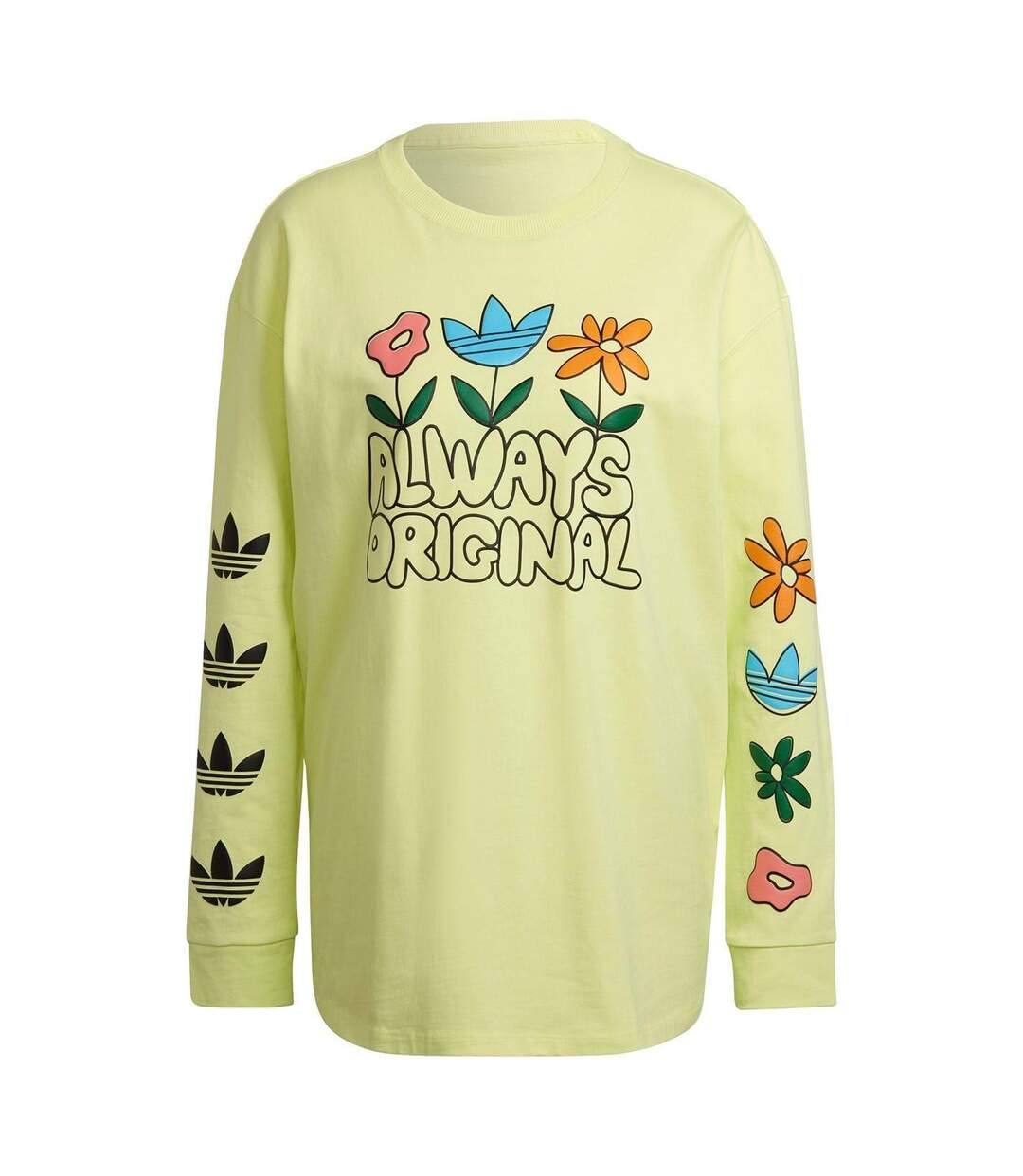 T-shirt Manches Longues Always Original Femme Jaune Adidas-2