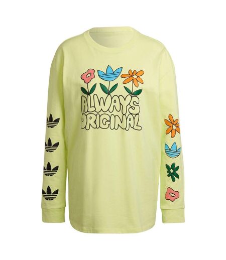 T-shirt Manches Longues Always Original Femme Jaune Adidas