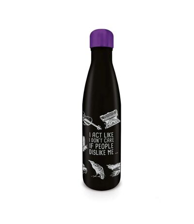 Wednesday Don´t Care Metal Water Bottle (Black/Purple/White) (One Size) - UTPM6499