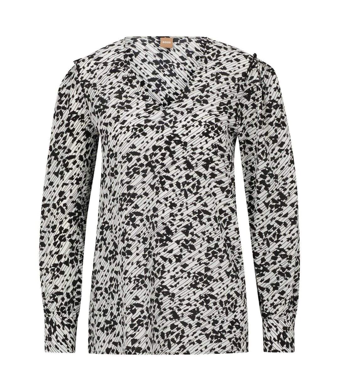 Blouse Motif/style Abstrait Femme Noir Boss-2
