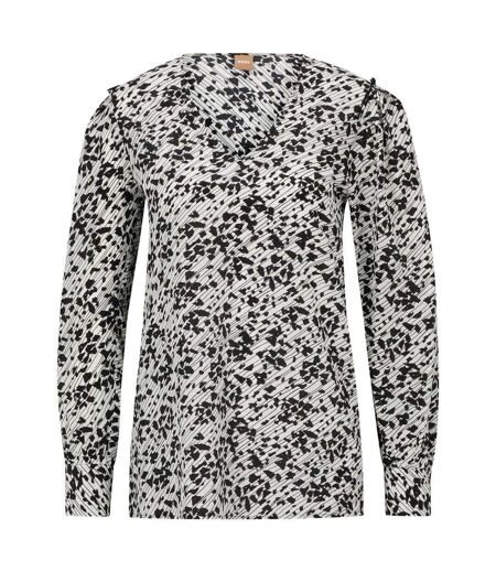 Blouse Motif/style Abstrait Femme Noir Boss
