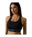 Womens/ladies Alba Stretch Jersey Bralette Jet Black Guess-4