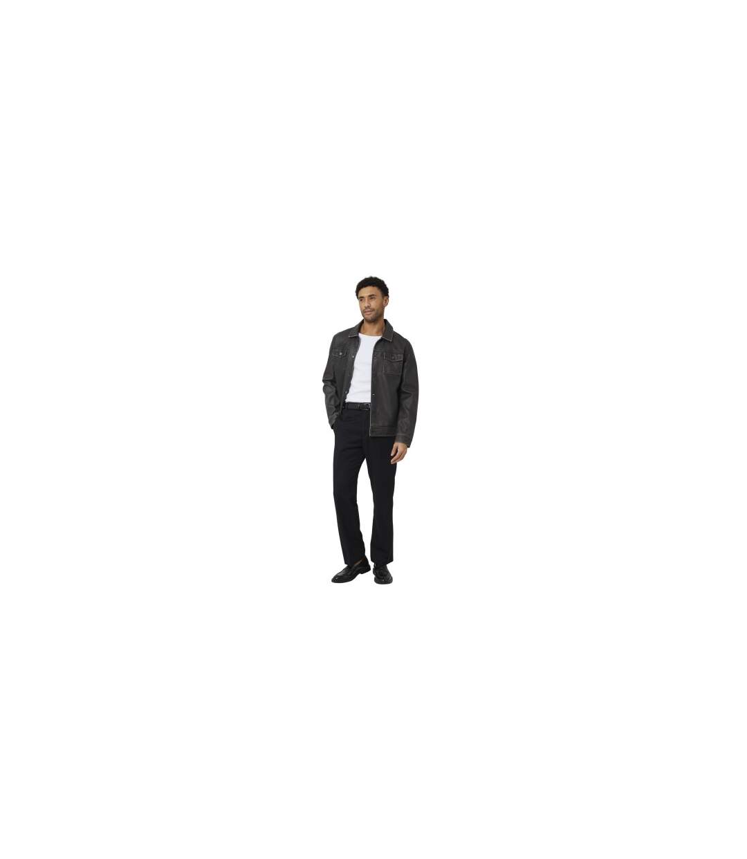 Veste-chemise Motif/style Boutonné Homme Noir Brave Soul-1