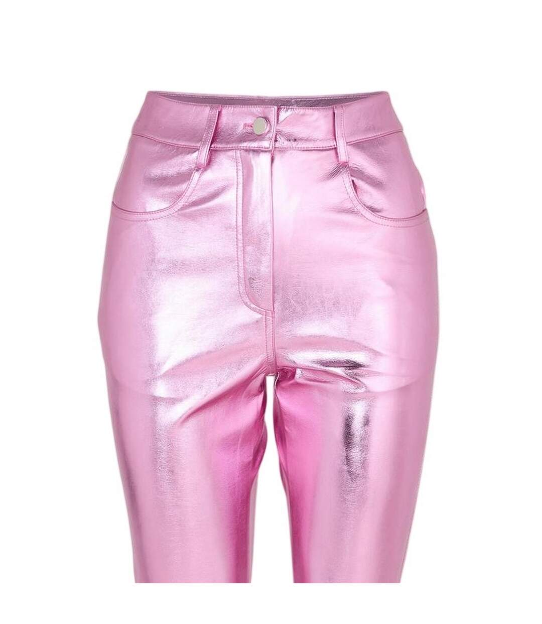 Pantalon Motif/style Métallisé Femme Rose AmyLynn-3