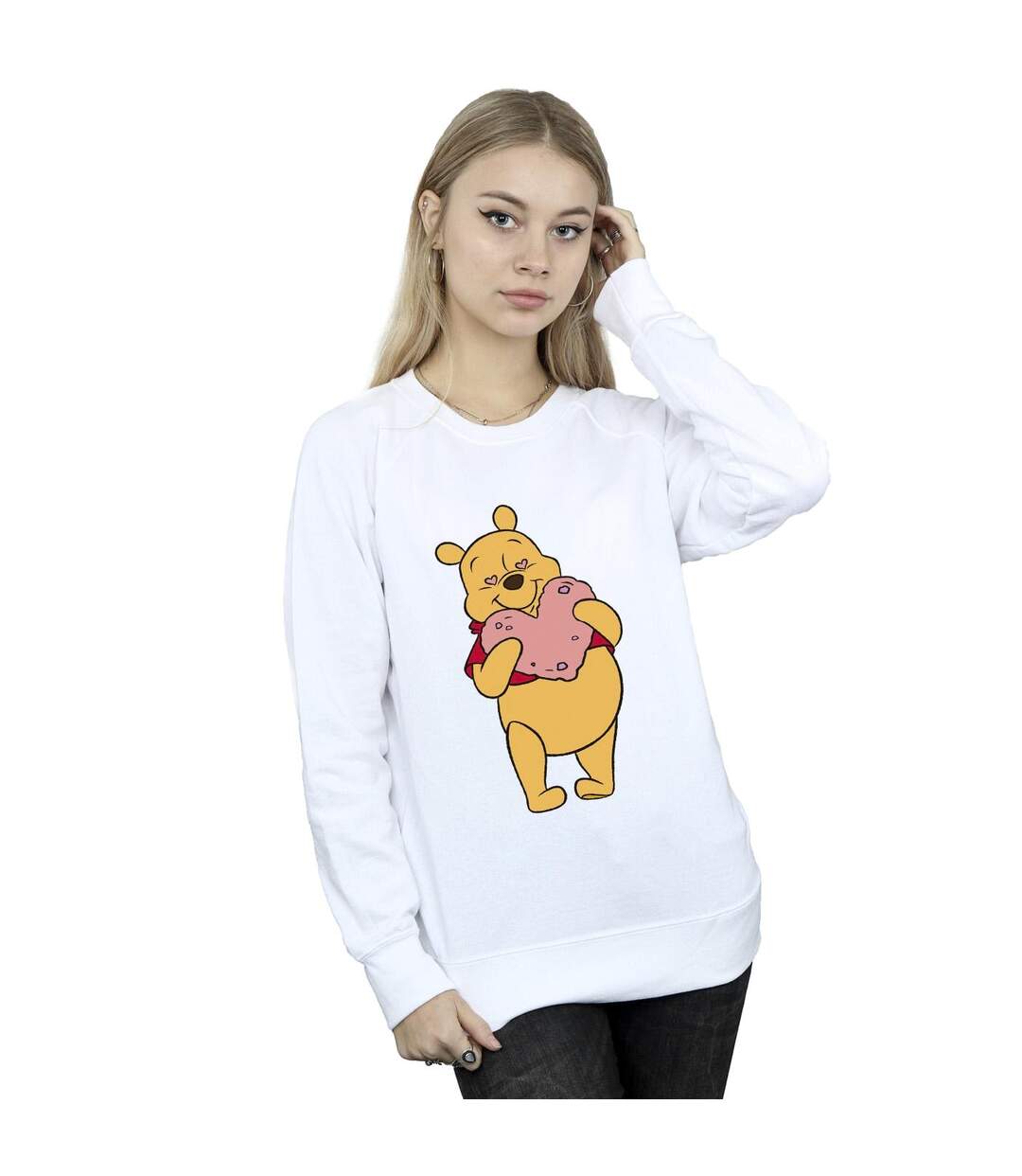 Disney Sweatshirt Winnie The Pooh Heart Eyes Femme/Ladies (Blanc) - UTBI42975-2