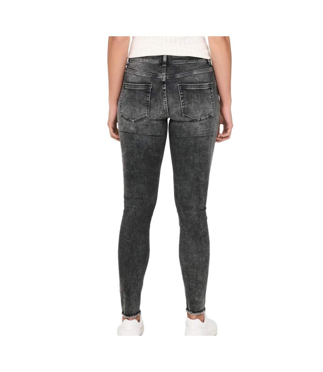 Jean skinny gris/noir  femme only mid ankle-2